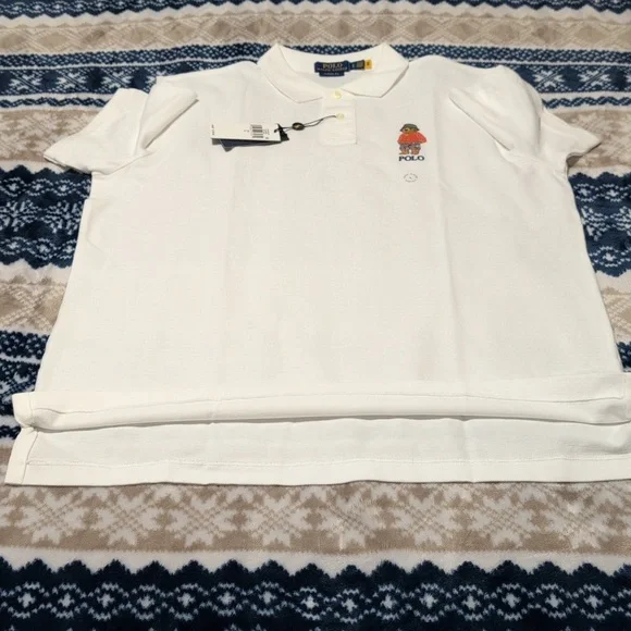 Ralph Lauren Classic Fit Polo Bear Mesh Polo Shirt 100% cotton.